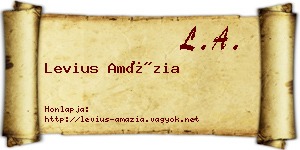 Levius Amázia névjegykártya